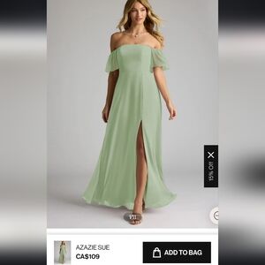 Azazie Sue Bridesmaid Dress Color: Agave